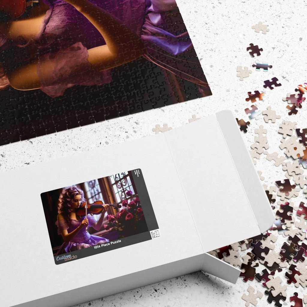 Customizable Jigsaw Puzzle: Violet Violinist - Jigsaw Puzzle Studios - Box