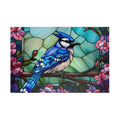 Customizable Jigsaw Puzzle: Stained Glass Blue Jay - Jigsaw Puzzle Studios - Main