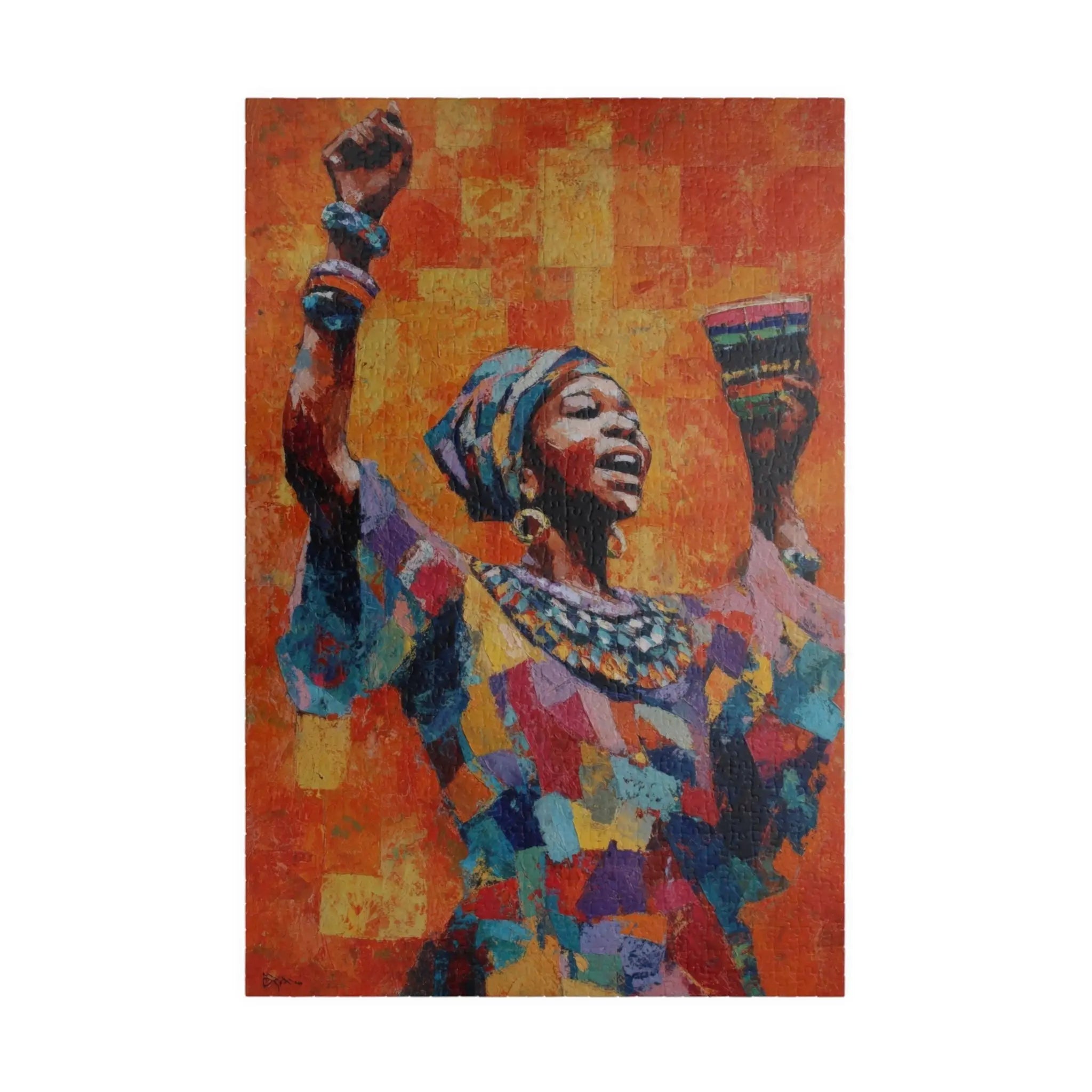 Customizable Jigsaw Puzzle: Colorful Kwanzaa Woman - Jigsaw Puzzle Studios - Main