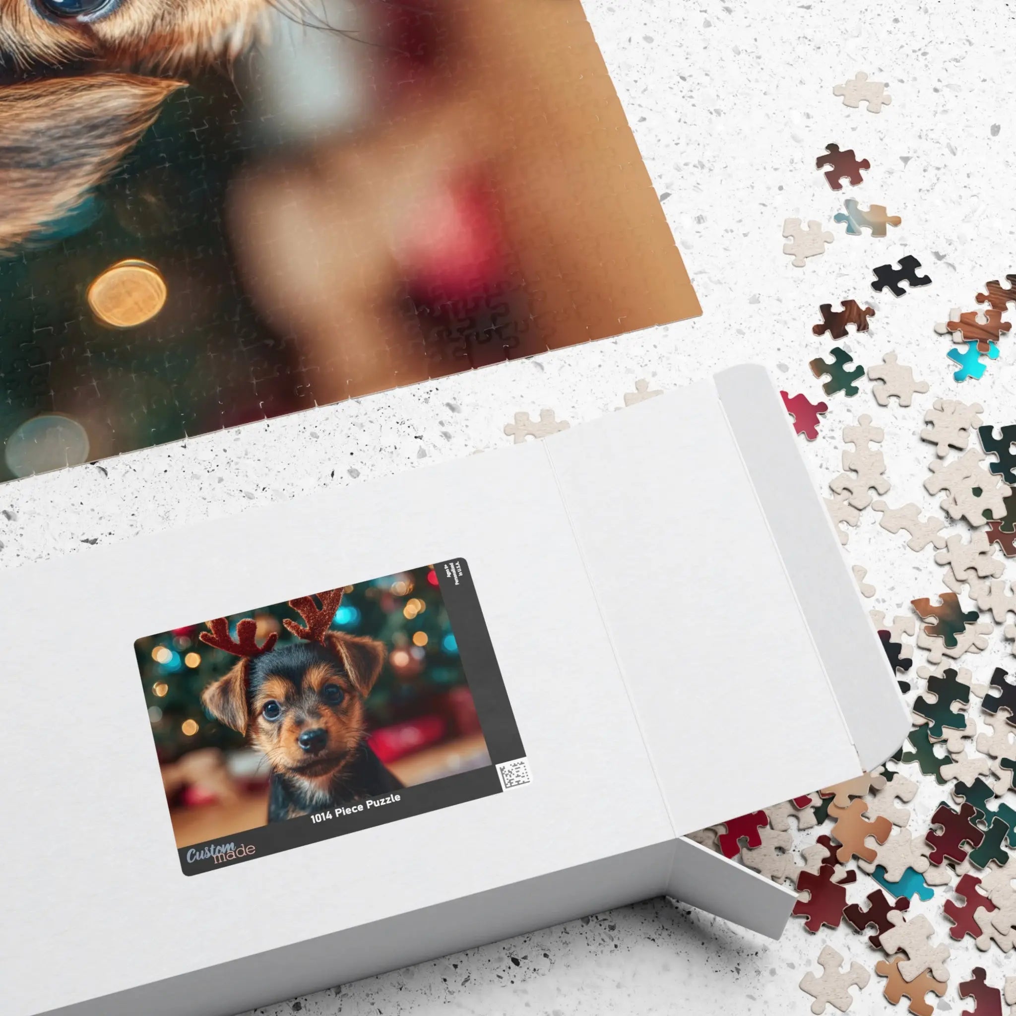 Customizable Jigsaw Puzzle: Puppy Reindeer Dreams - Jigsaw Puzzle Studios - Box