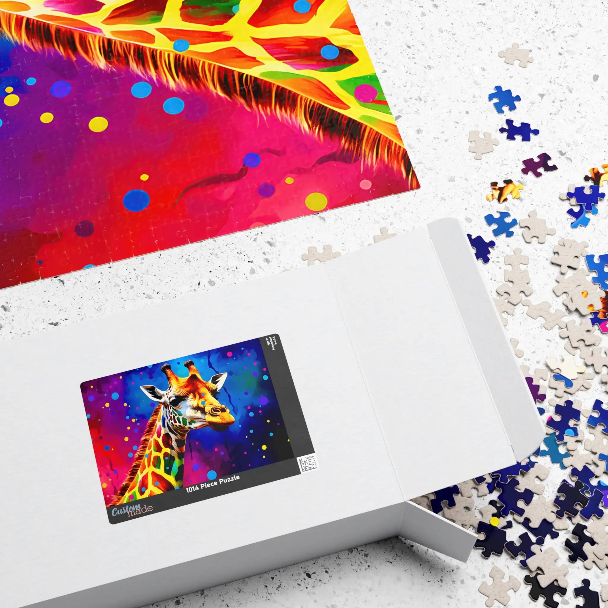 Customizable Jigsaw Puzzle: Giraffe Celebration - Jigsaw Puzzle Studios - Box