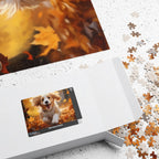 Customizable Jigsaw Puzzle: Playful Autumn Pup - Jigsaw Puzzle Studios - Box