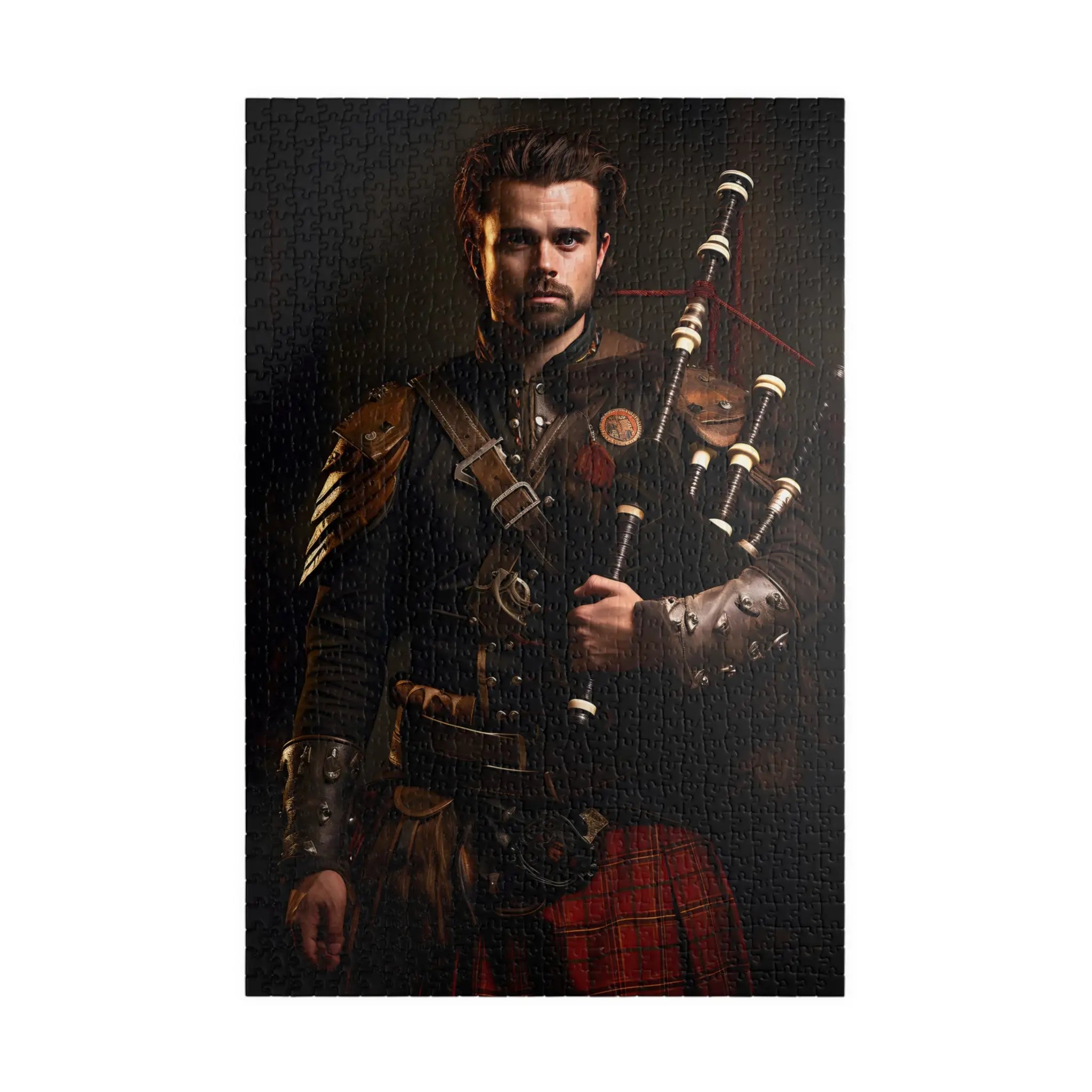 Customizable Jigsaw Puzzle: Scottish Bagpipe Player - Jigsaw Puzzle Studios - Main
