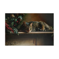 Customizable Jigsaw Puzzle: Cozy Tabby Cat Christmas - Jigsaw Puzzle Studios - Main