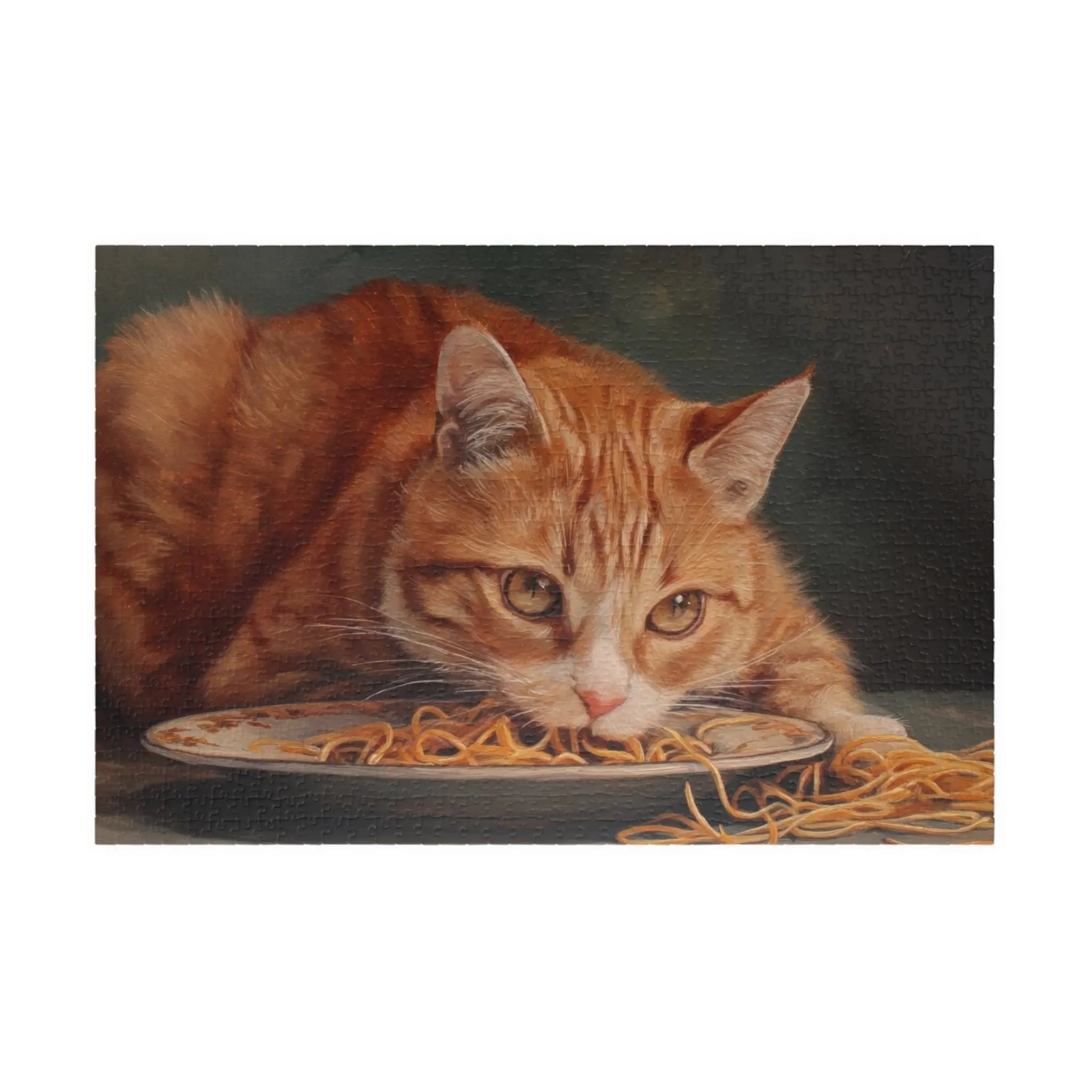 Customizable Jigsaw Puzzle: Cat & Spaghetti - Jigsaw Puzzle Studios - Main
