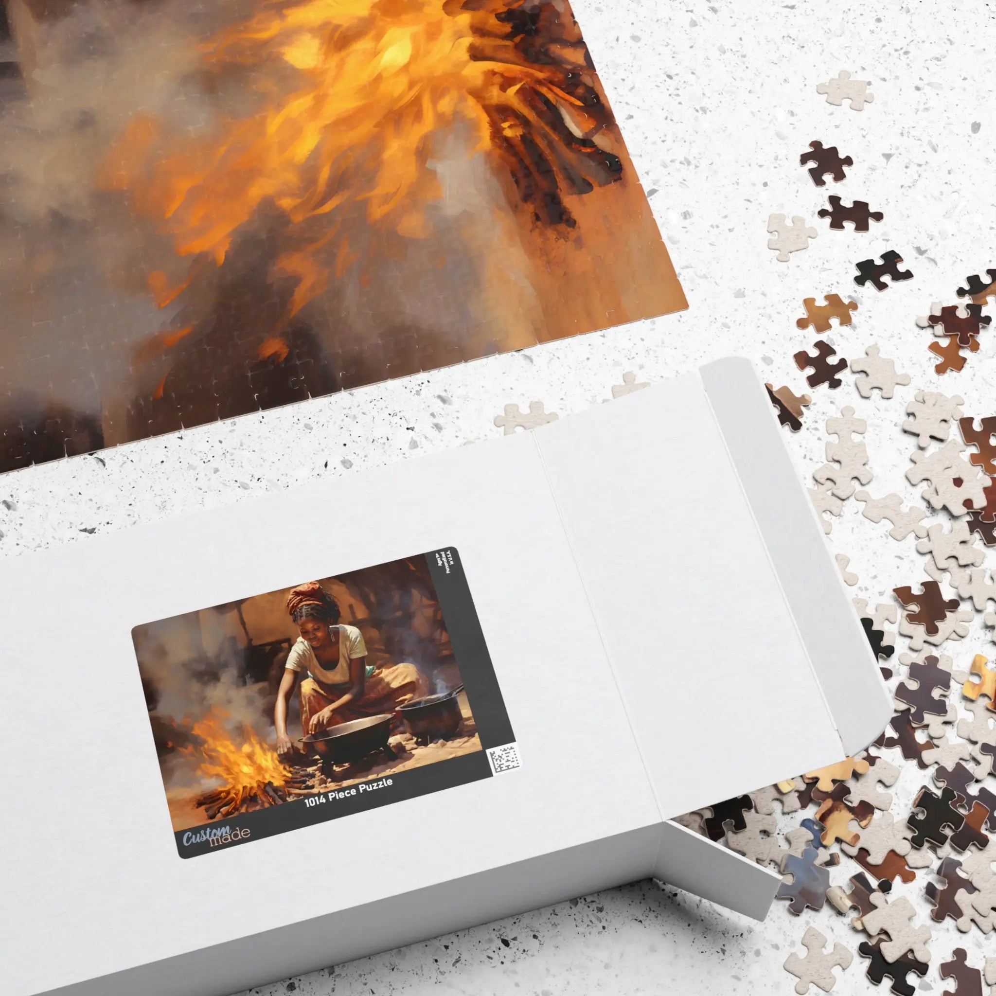 Jigsaw Puzzle: Traditional Cooking in Africa - Jigsaw Puzzle Studios - Box