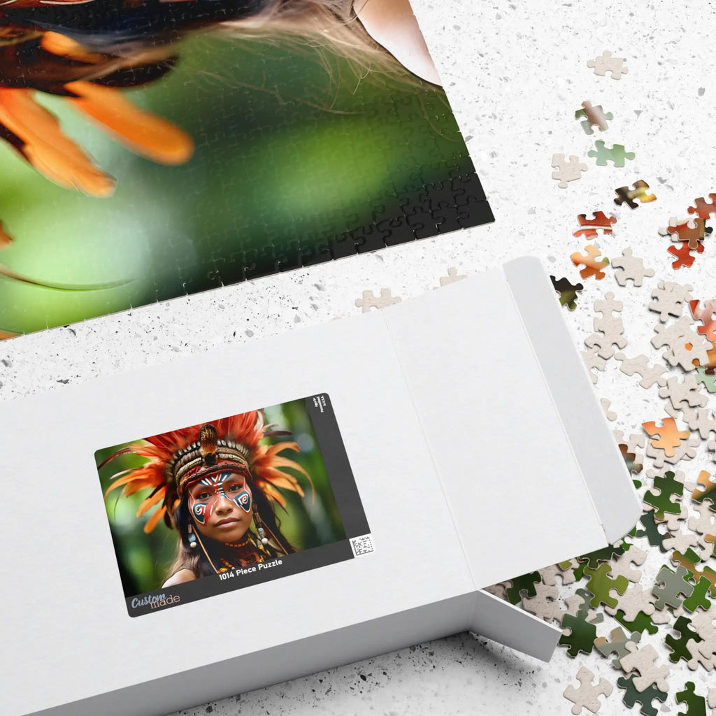 Customizable Jigsaw Puzzle: Huli Wigman Woman from Papua New Guinea - Jigsaw Puzzle Studios - Box