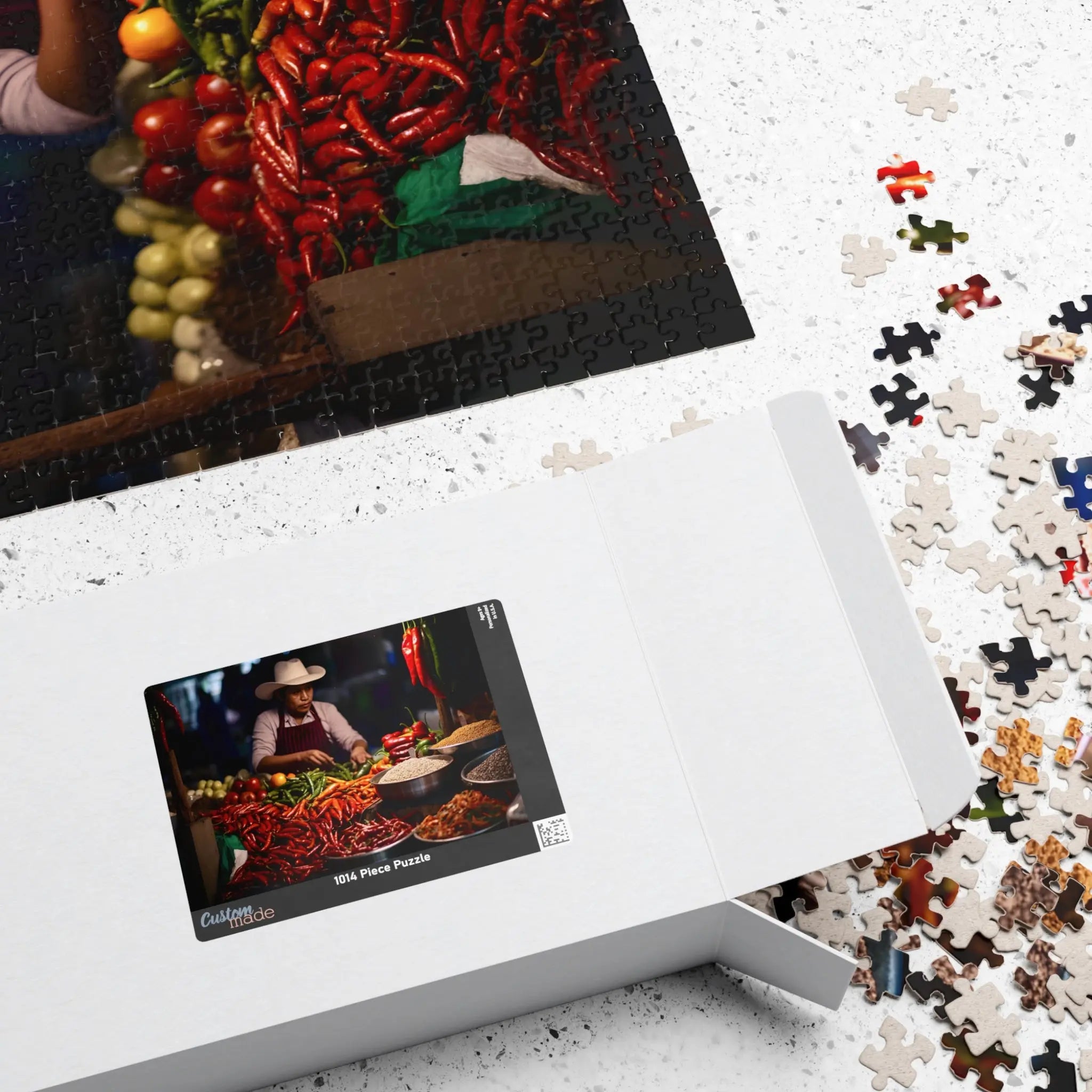 Jigsaw Puzzle: Pepper Stand in Mexico - Jigsaw Puzzle Studios - Box