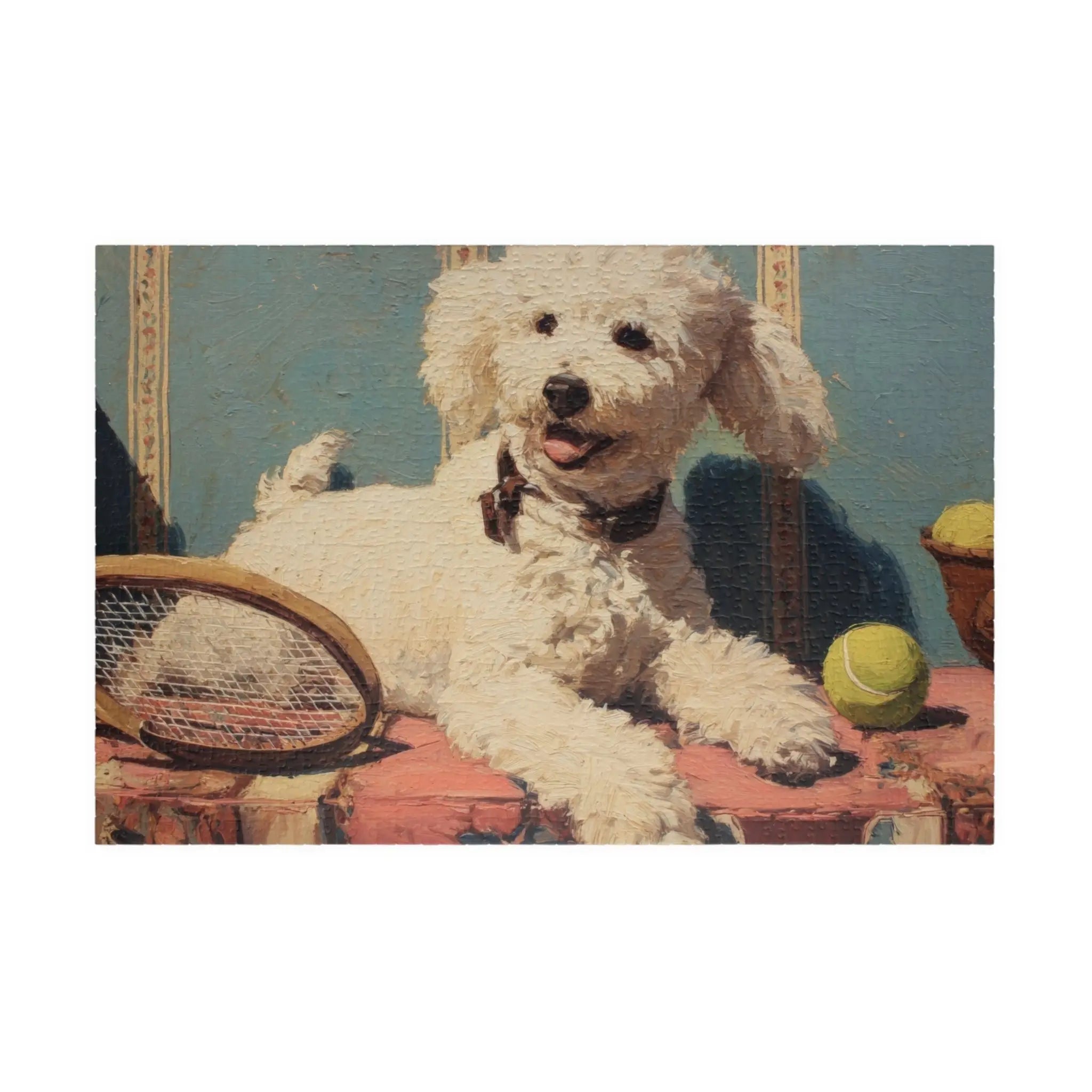 Customizable Jigsaw Puzzle: Vintage Tennis Poodle - Jigsaw Puzzle Studios - Main