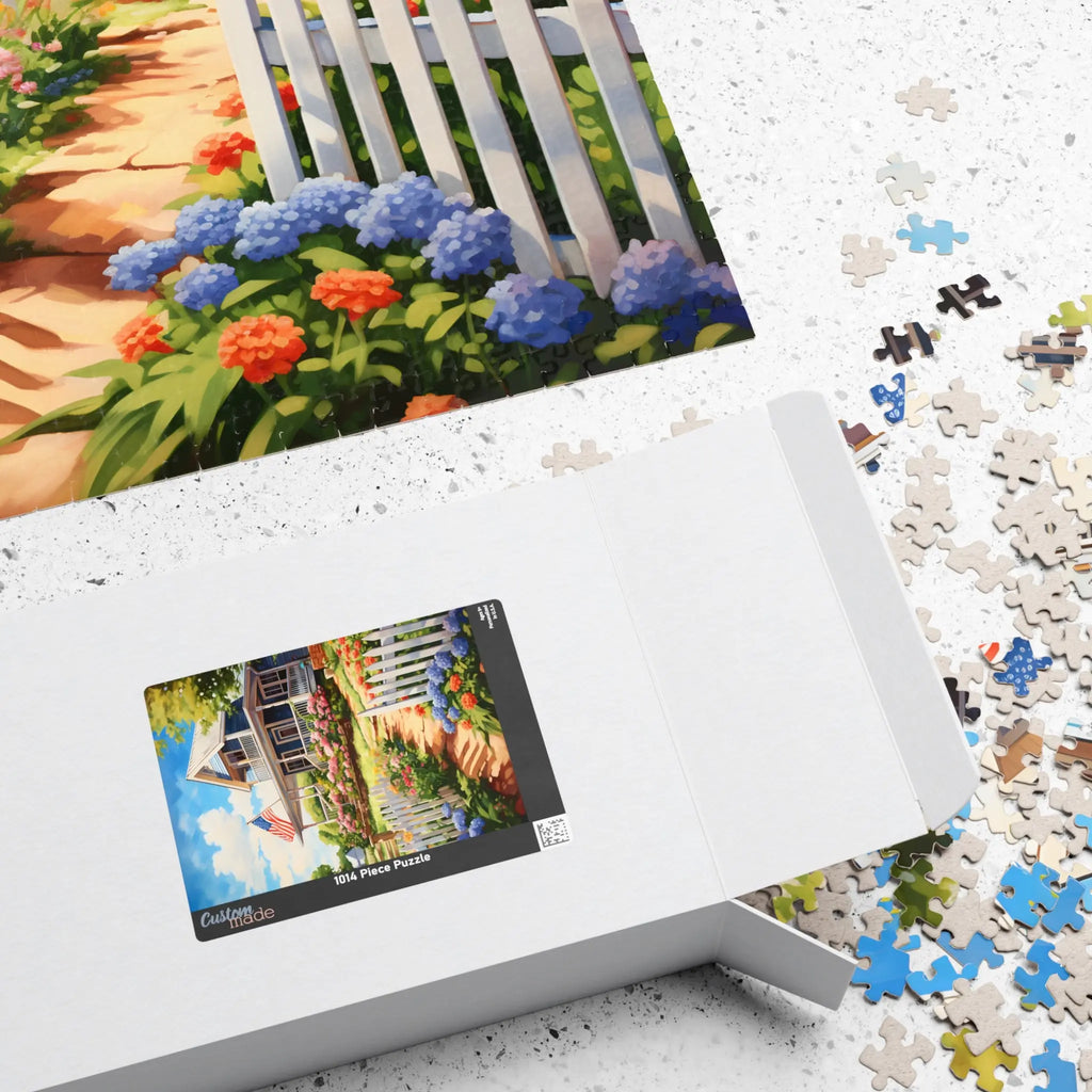 Jigsaw Puzzle: Cozy American Garden Jigsaw Puzzle - Jigsaw Puzzle Studios - Box