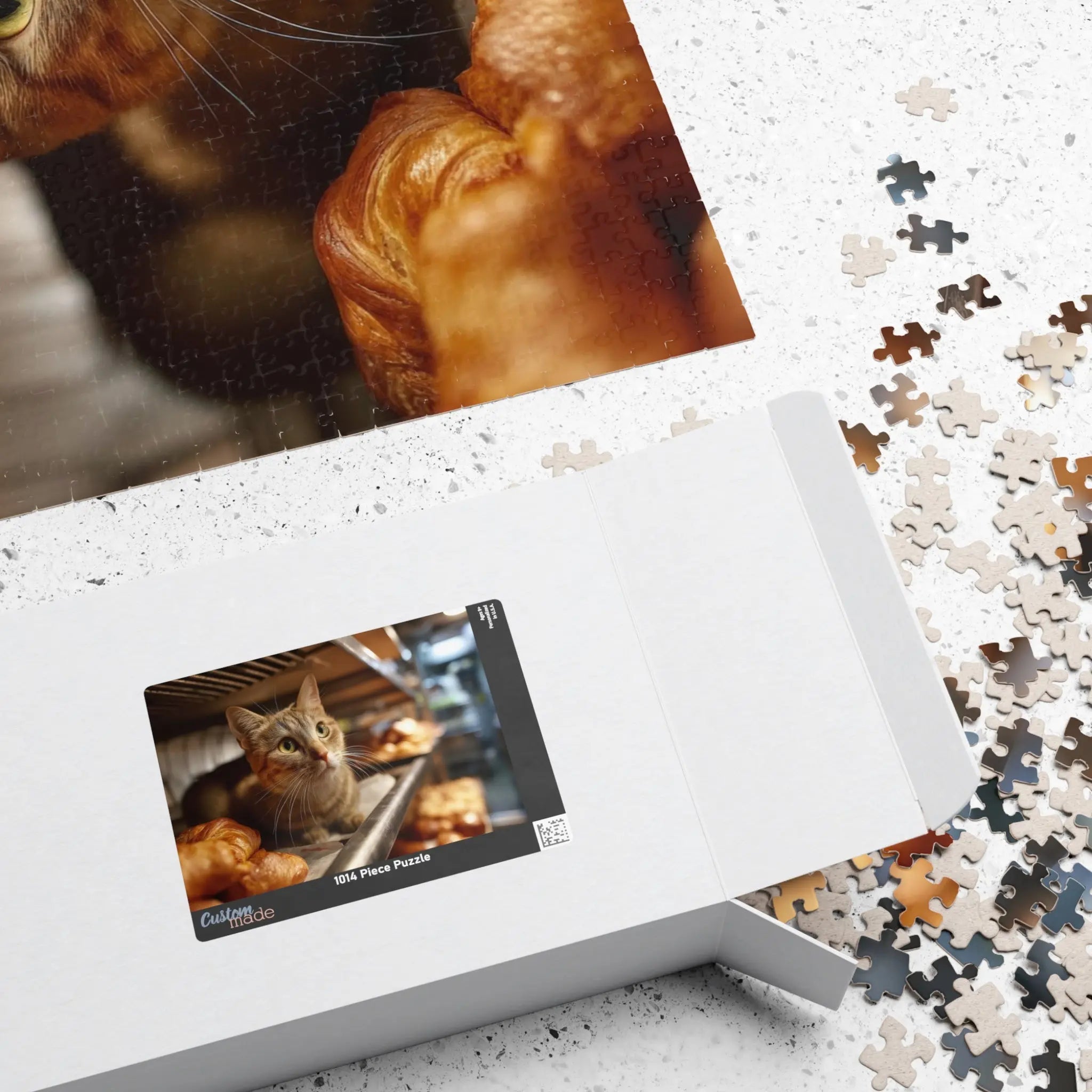 Customizable Jigsaw Puzzle: Cozy Bakery Cat - Jigsaw Puzzle Studios - Box