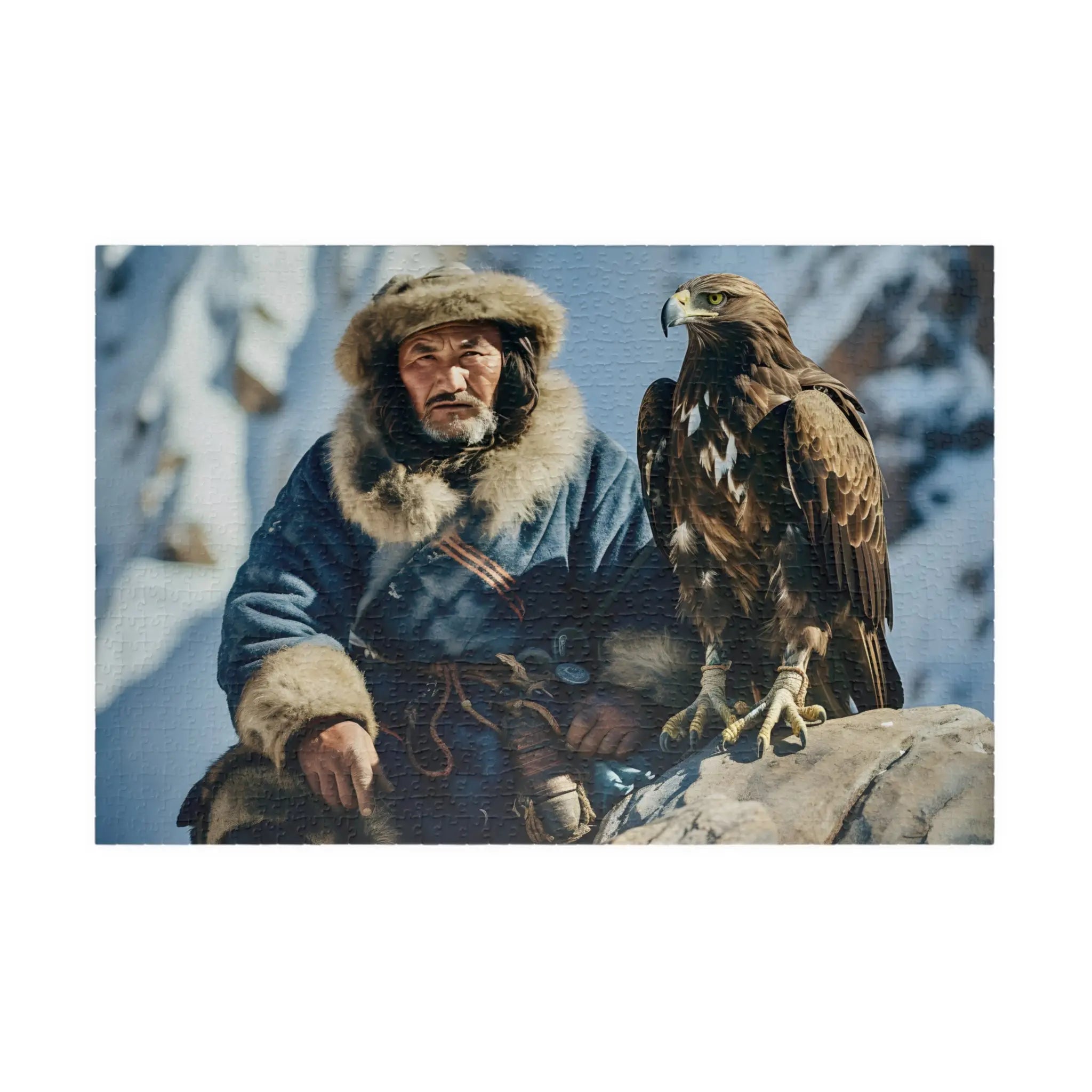 Customizable Jigsaw Puzzle: Turkic Kazakh Eagle Hunter - Jigsaw Puzzle Studios - Main