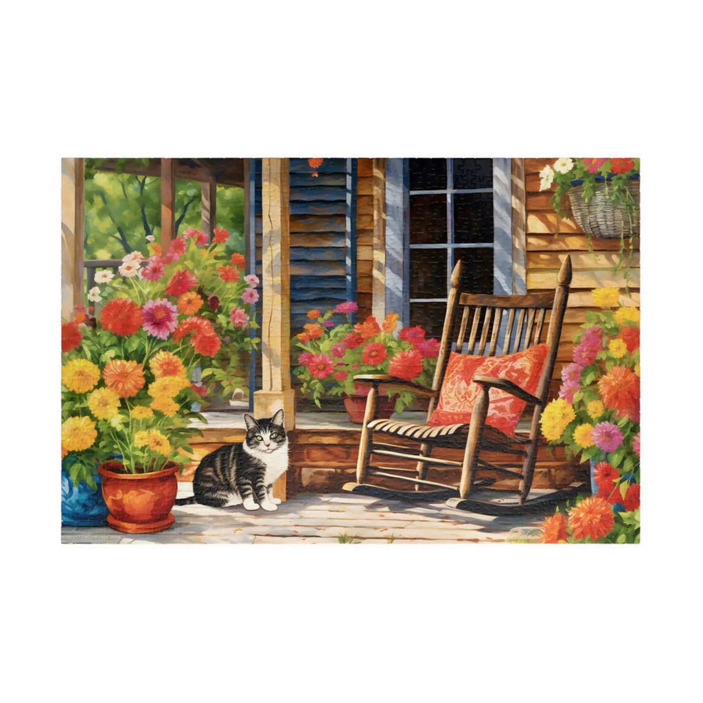 Customizable Jigsaw Puzzle: Porch Cat - Jigsaw Puzzle Studios - Main