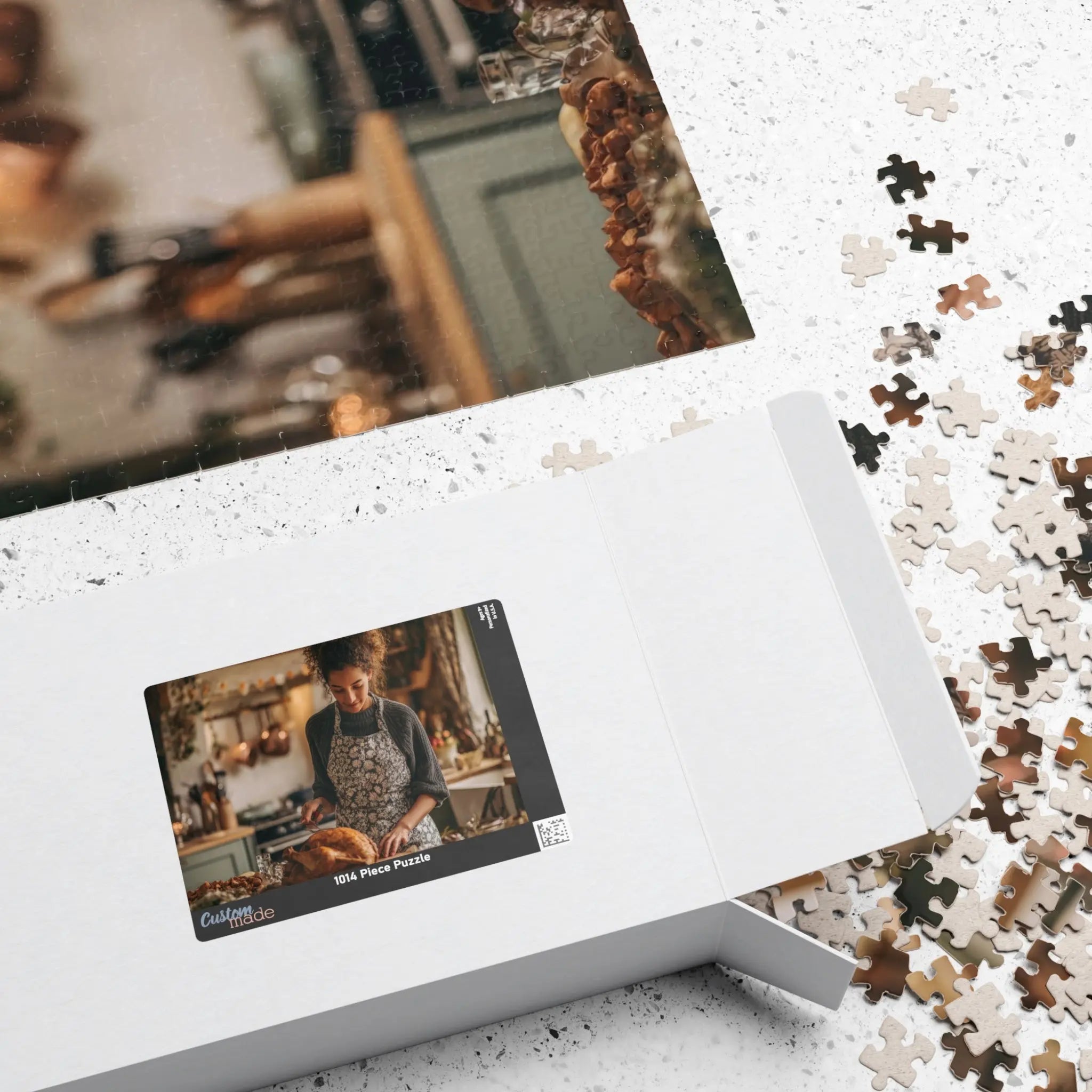 Customizable Jigsaw Puzzle: Thanksgiving Kitchen - Jigsaw Puzzle Studios - Box