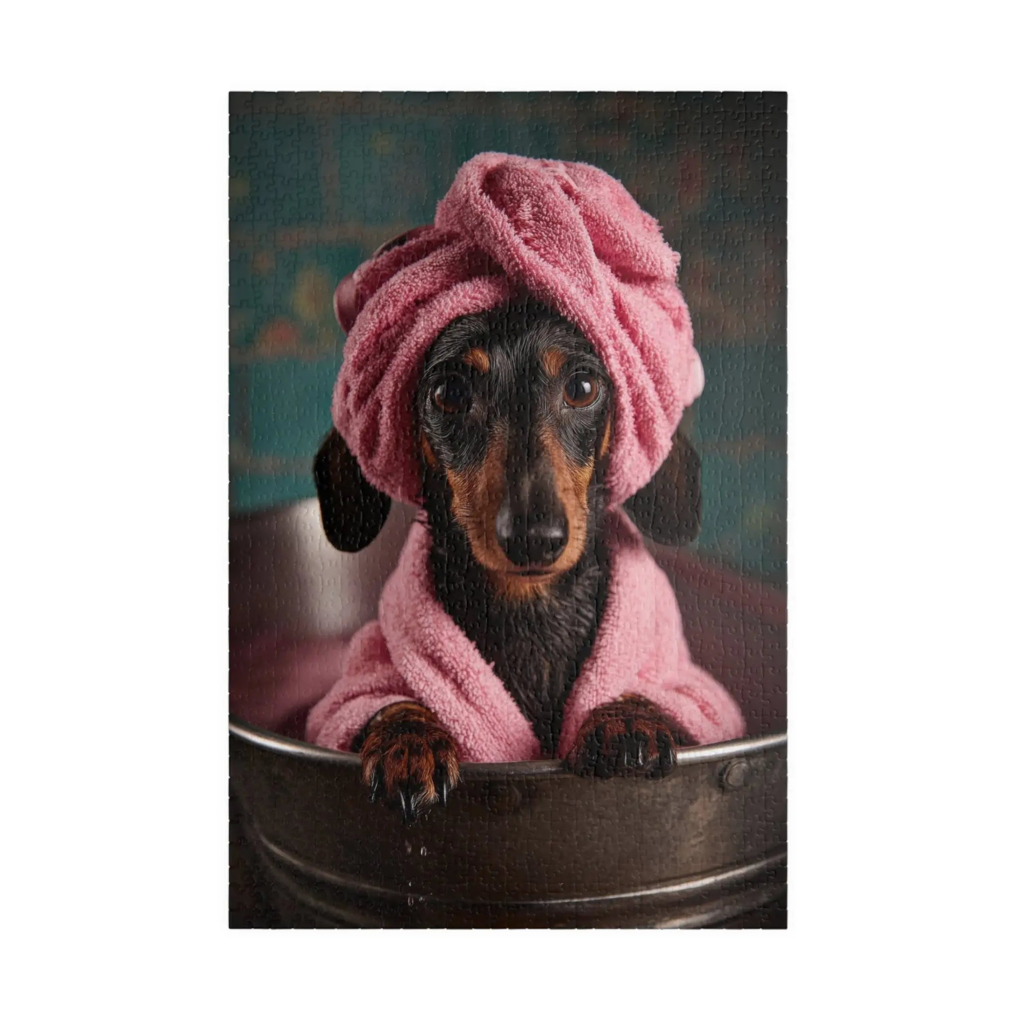 Customizable Jigsaw Puzzle: Dachshund Spa Day - Jigsaw Puzzle Studios - Main