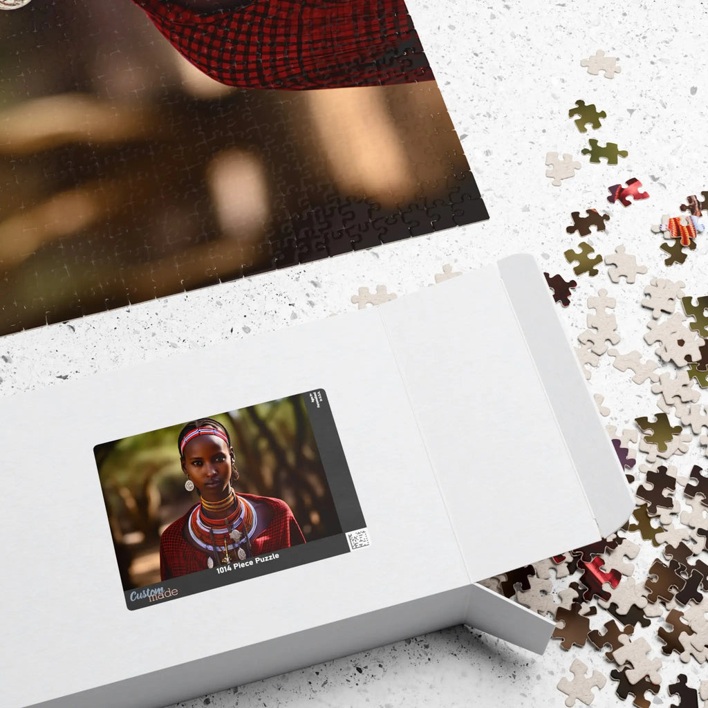 Customizable Jigsaw Puzzle: Samburu Woman from Kenya - Jigsaw Puzzle Studios - Box