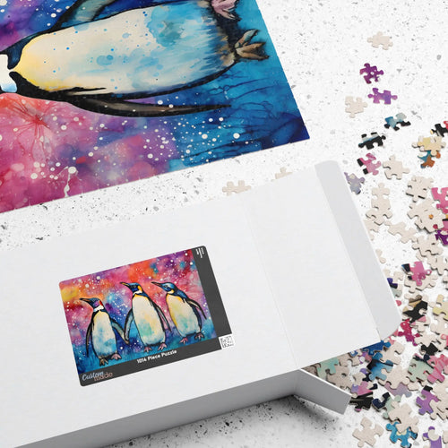 Jigsaw Puzzle: Batik Penguins - Jigsaw Puzzle Studios - Box