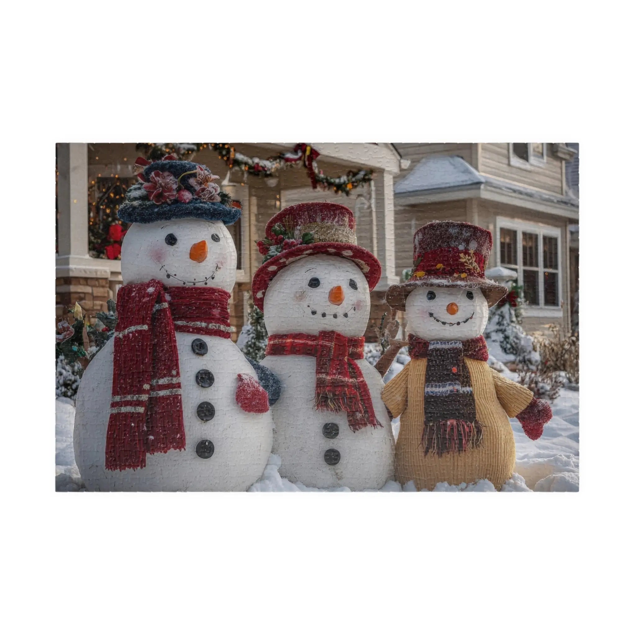 Jigsaw Puzzle: Festive Snowman Family - Jigsaw Puzzle Studios - Main