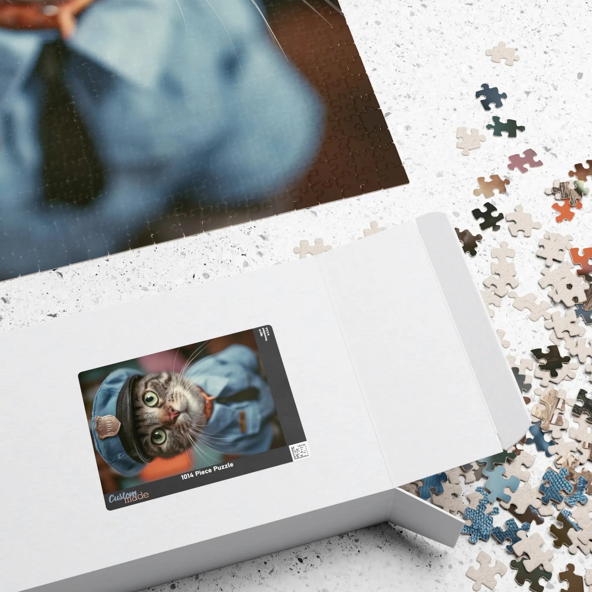 Customizable Jigsaw Puzzle: Cat Police Officer - Jigsaw Puzzle Studios - Box