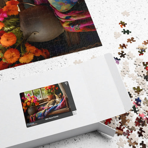 Customizable Jigsaw Puzzle: Cat Comfort - Jigsaw Puzzle Studios - Box