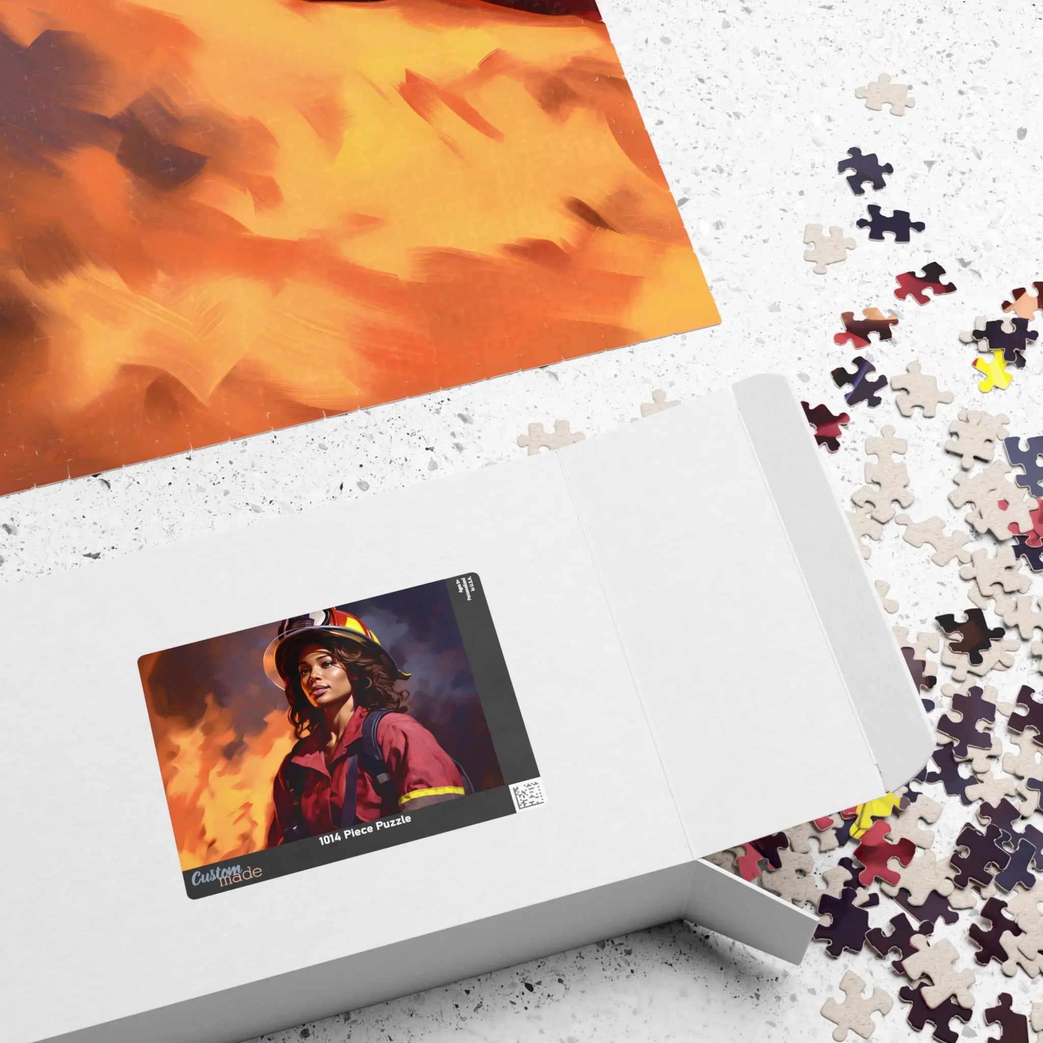 Customizable Jigsaw Puzzle: Rosie Riveter : Firefighter - Jigsaw Puzzle Studios - Box
