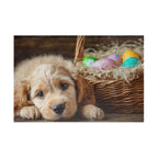 Customizable Jigsaw Puzzle: Puppy & Easter Eggs - Jigsaw Puzzle Studios - Main