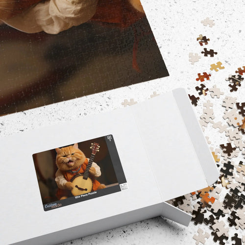 Customizable Jigsaw Puzzle: Cat Playing Banjo - Jigsaw Puzzle Studios - Box
