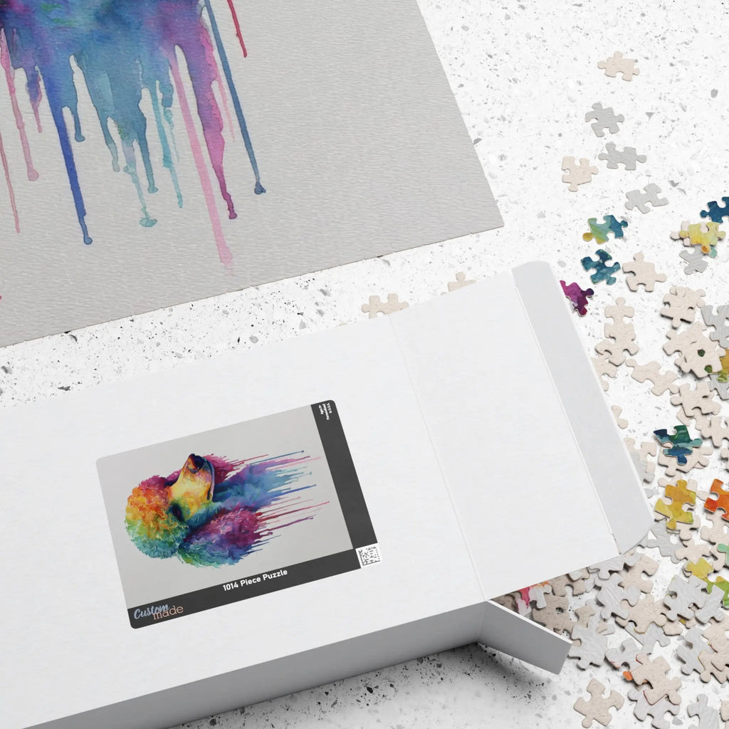 Customizable Jigsaw Puzzle: Whimsical Watercolor Poodle - Jigsaw Puzzle Studios - Box