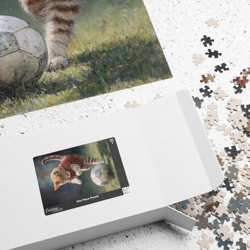 Customizable Jigsaw Puzzle: Cute Kitten Soccer - Jigsaw Puzzle Studios - Box