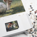Customizable Jigsaw Puzzle: Cute Kitten Soccer - Jigsaw Puzzle Studios - Box
