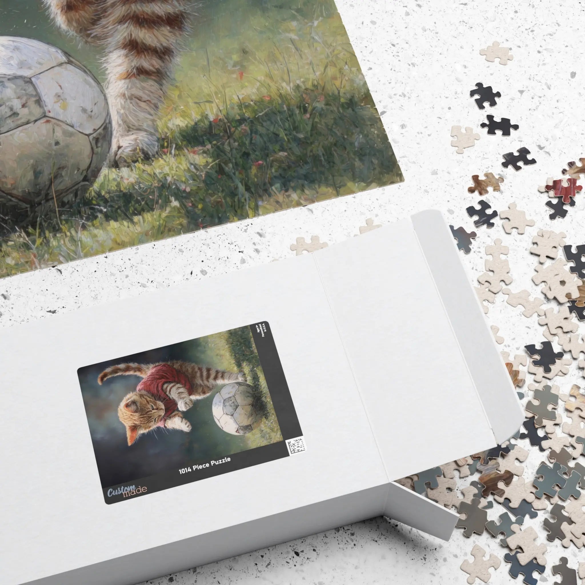 Customizable Jigsaw Puzzle: Cute Kitten Soccer - Jigsaw Puzzle Studios - Box