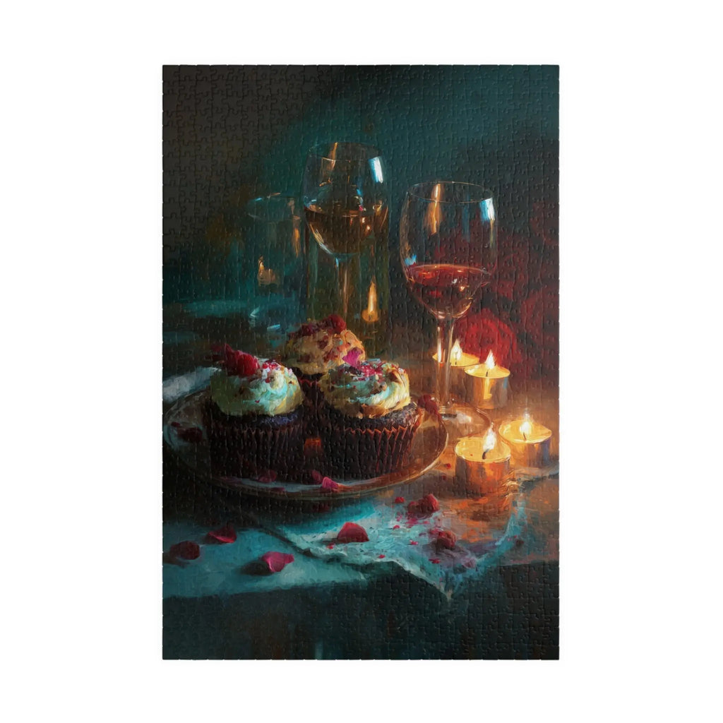 Jigsaw Puzzle: Romantic Candlelit Valentine's Day Dessert - Jigsaw Puzzle Studios - Main