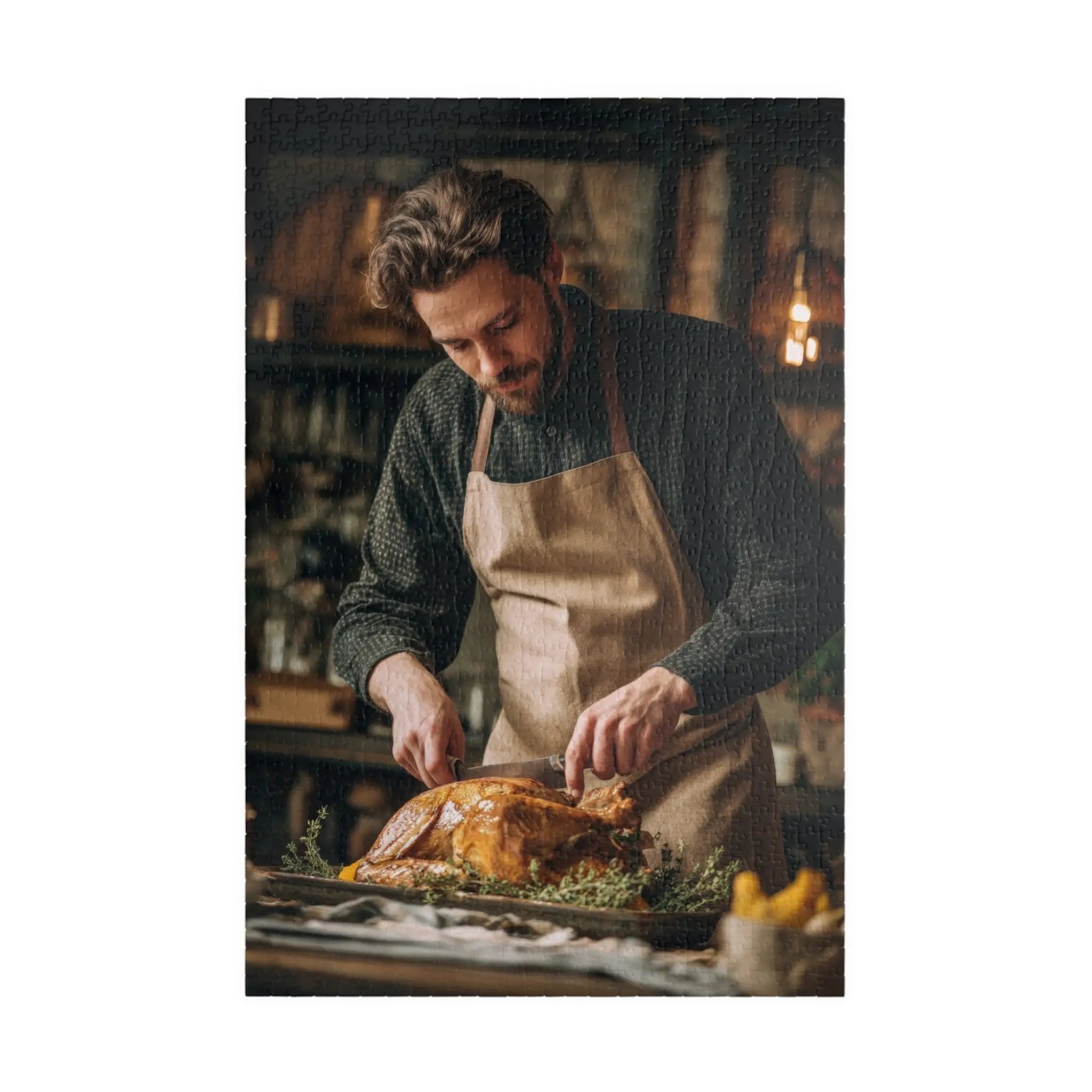 Customizable Jigsaw Puzzle: Thanksgiving Chef - Jigsaw Puzzle Studios - Main