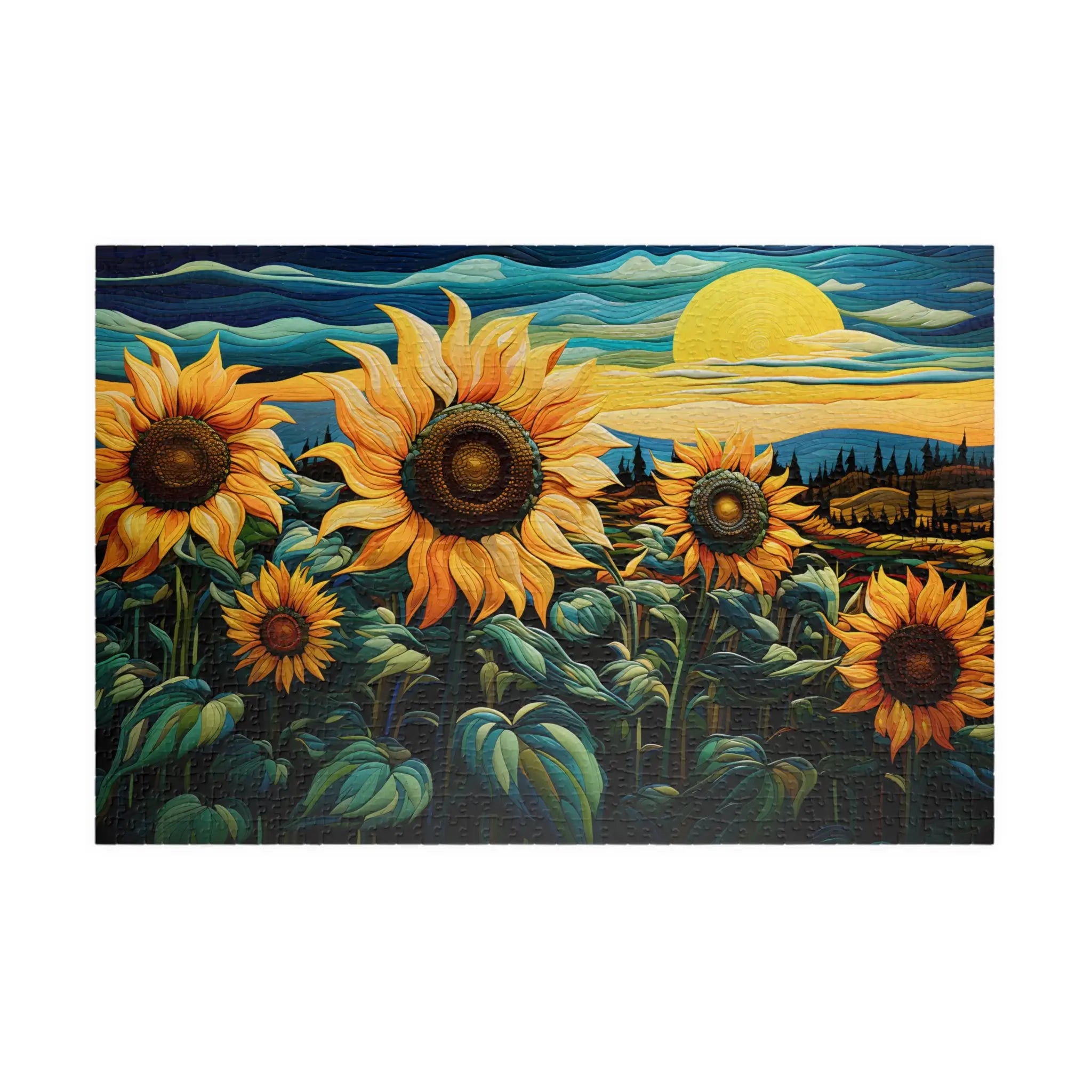 Jigsaw Puzzle: Sunflower Sunrise - Jigsaw Puzzle Studios - Main