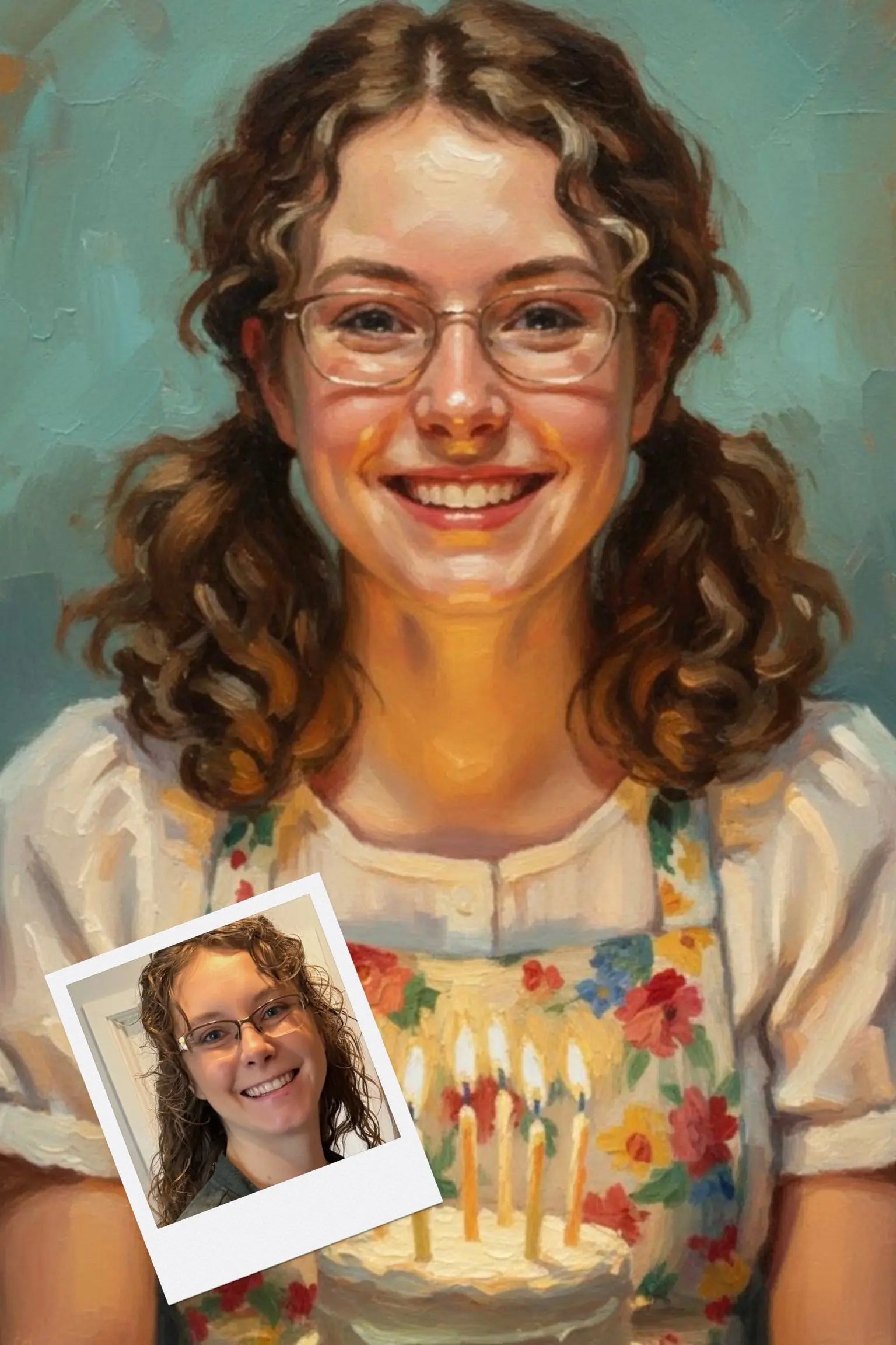 Customizable Jigsaw Puzzle: Birthday Girl Painting - Jigsaw Puzzle Studios - Custom with Woman