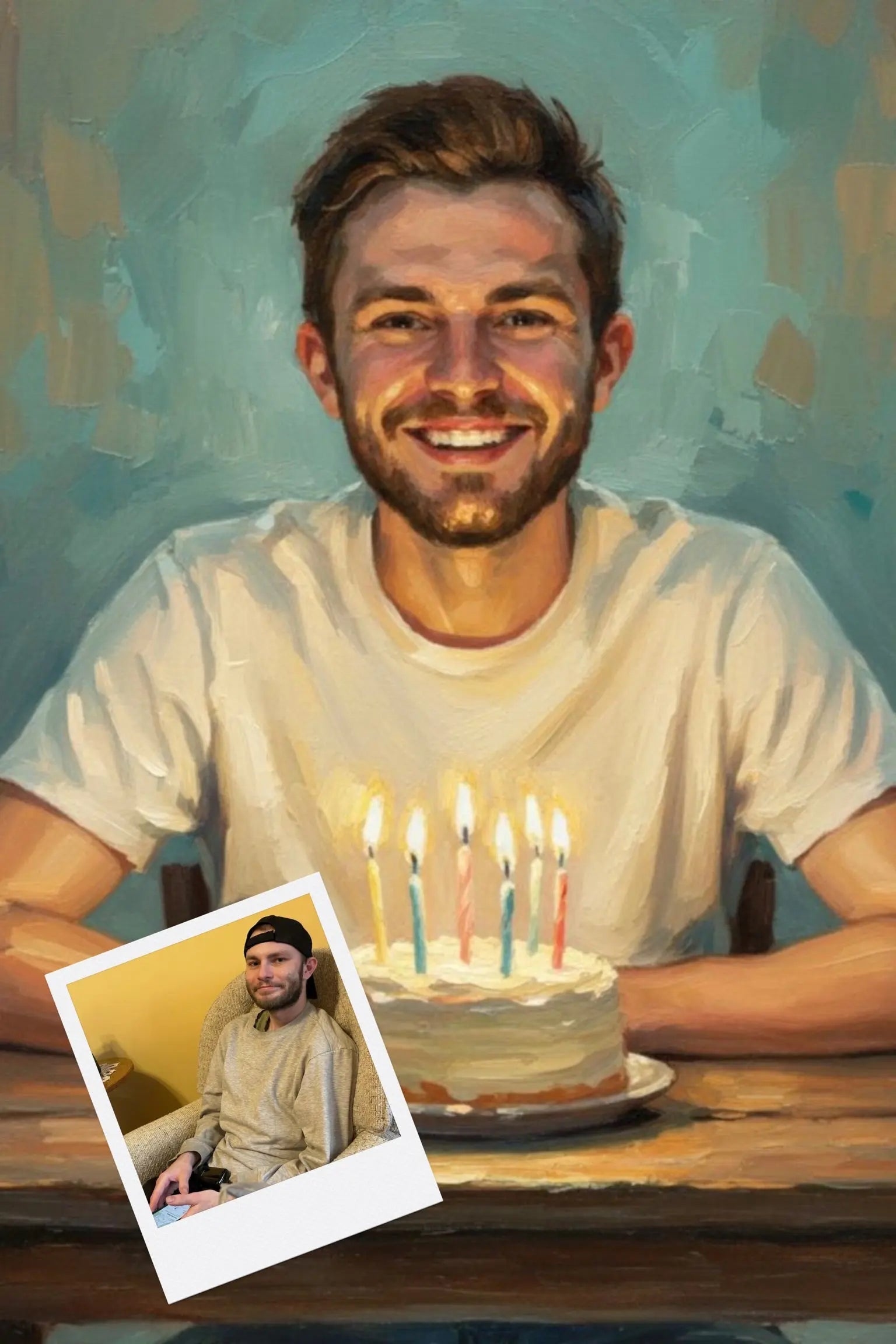 Customizable Jigsaw Puzzle: Birthday Girl Painting - Jigsaw Puzzle Studios - Custom with Man