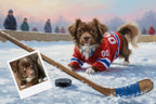 Customizable Jigsaw Puzzle: Hockey Loving Husky - Jigsaw Puzzle Studios - Custom withn Dog
