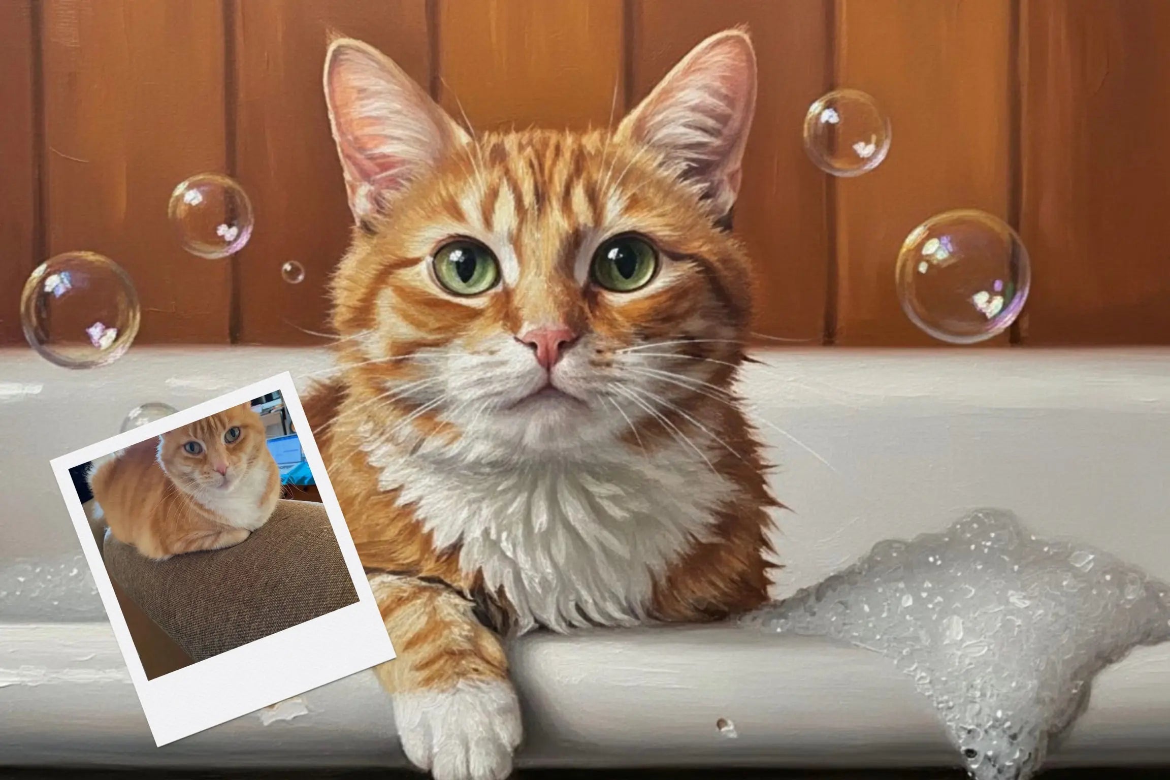Customizable Jigsaw Puzzle: Border Collie Pup Perplexed by Bathtime - Jigsaw Puzzle Studios - Custom with Cat