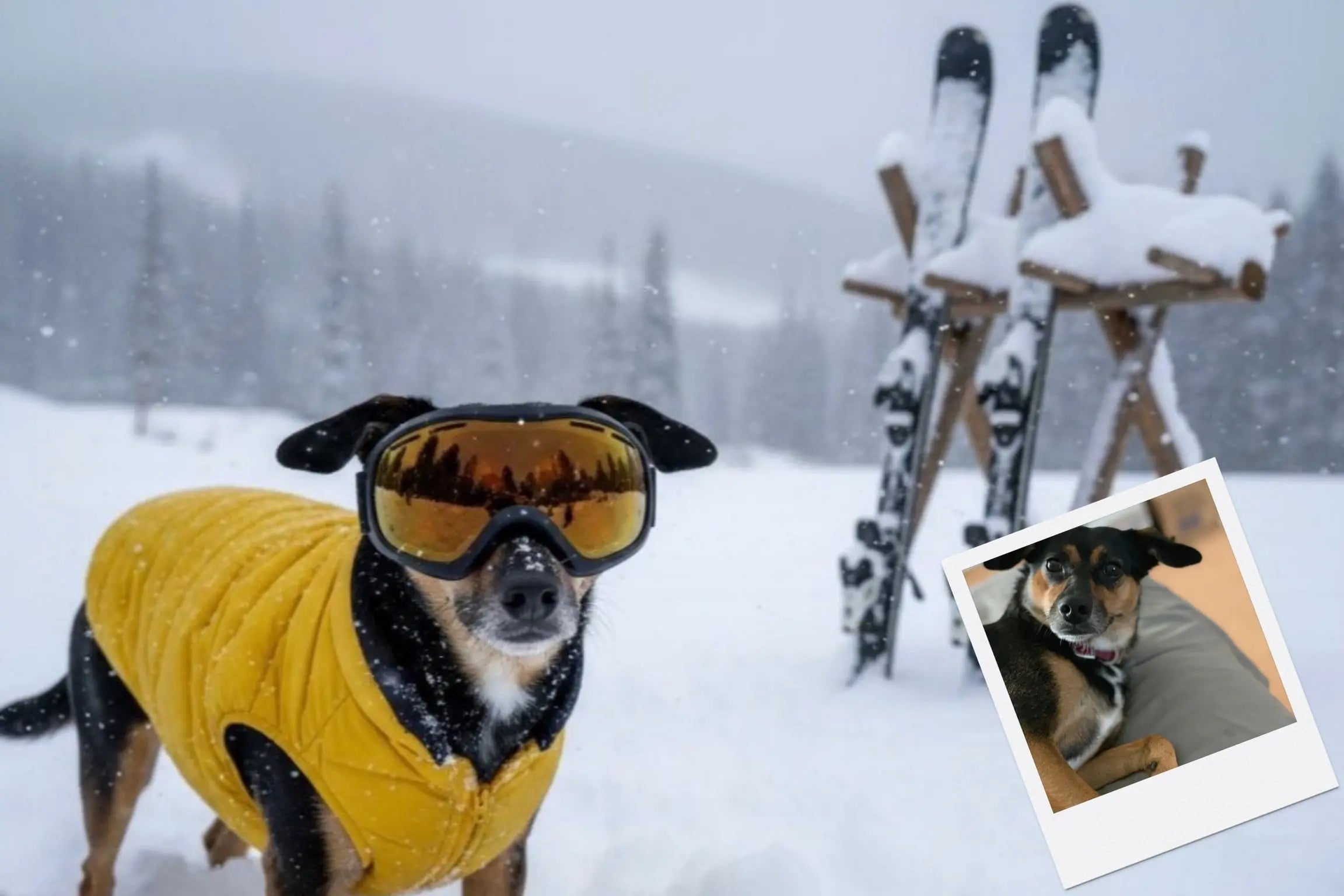 Customizable Jigsaw Puzzle: Dog Day on the Slopes - Jigsaw Puzzle Studios - Custom with Dog