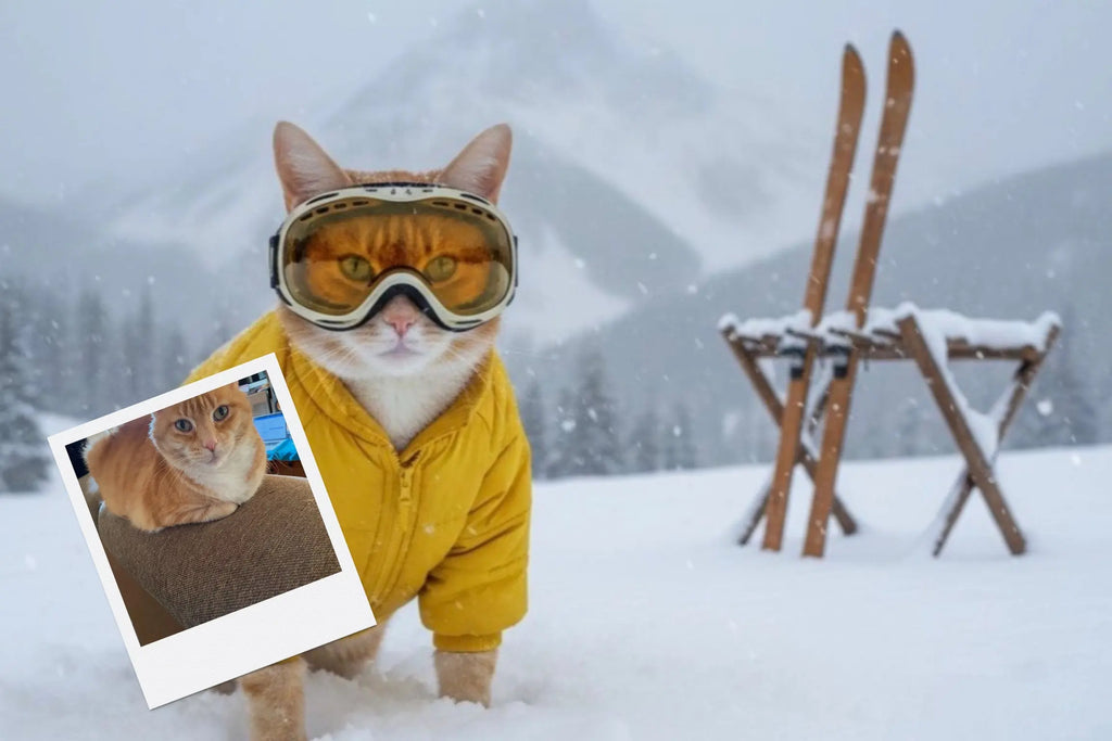 Customizable Jigsaw Puzzle: Dog Day on the Slopes - Jigsaw Puzzle Studios - Custom with Cat