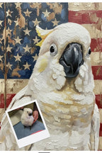 Customizable Jigsaw Puzzle: Patriotic Labrador Puppy - Jigsaw Puzzle Studios - Custom with Bird