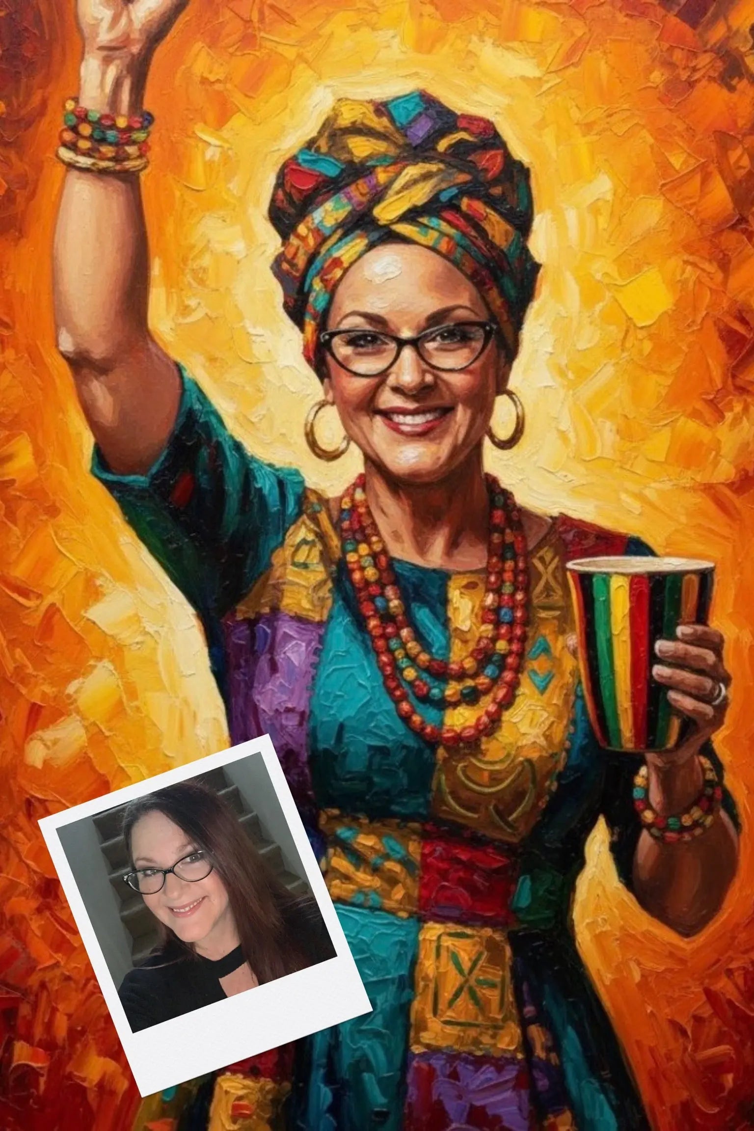 Customizable Jigsaw Puzzle: Colorful Kwanzaa Woman - Jigsaw Puzzle Studios - Custom with Woman