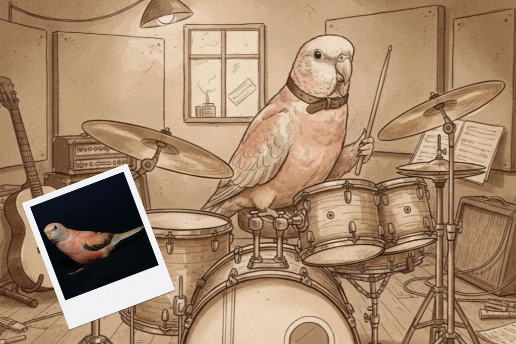 Customizable Jigsaw Puzzle: Dog Drummer - Jigsaw Puzzle Studios - Custom with Bird