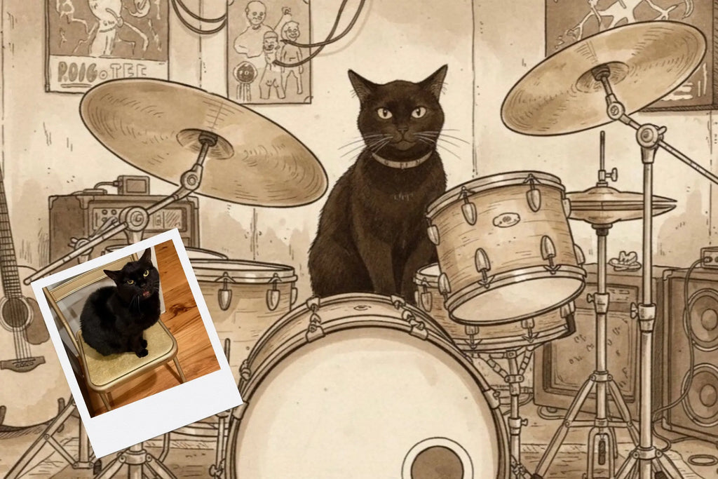 Customizable Jigsaw Puzzle: Dog Drummer - Jigsaw Puzzle Studios - Custom with Cat