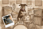 Customizable Jigsaw Puzzle: Dog Drummer - Jigsaw Puzzle Studios - Custom with Dog