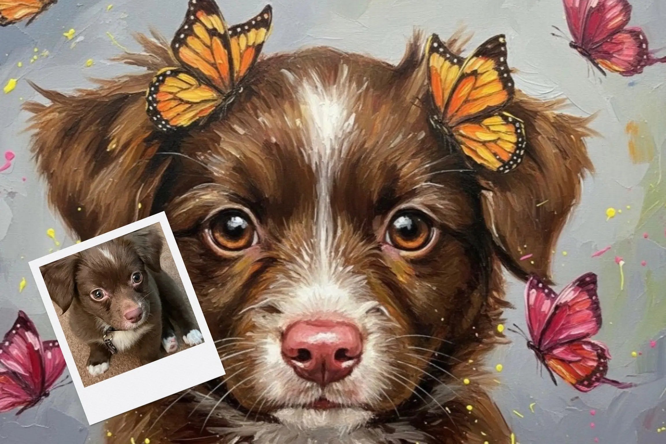 Customizable Jigsaw Puzzle: Dalmatian & Butterflies - Jigsaw Puzzle Studios - Custom with Dog