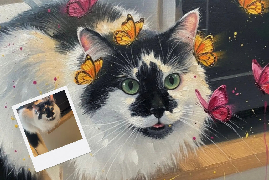 Customizable Jigsaw Puzzle: Dalmatian & Butterflies - Jigsaw Puzzle Studios - Custom with Cat