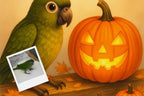 Customizable Jigsaw Puzzle: Cute Cat & Jack-O'-Lantern - Jigsaw Puzzle Studios - Custom with Bird