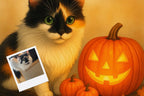 Customizable Jigsaw Puzzle: Cute Cat & Jack-O'-Lantern - Jigsaw Puzzle Studios - Custom with Cat