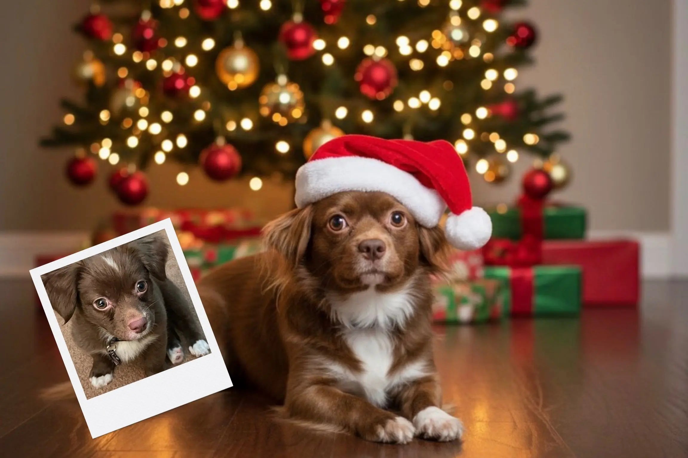 Customizable Jigsaw Puzzle: Kitty Christmas - Jigsaw Puzzle Studios - Custom with Dog